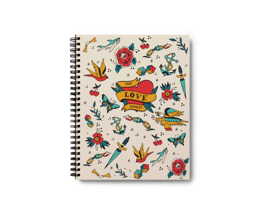 Retro 51 Ink-Love-Repeat Medium Spiral Sketchbook