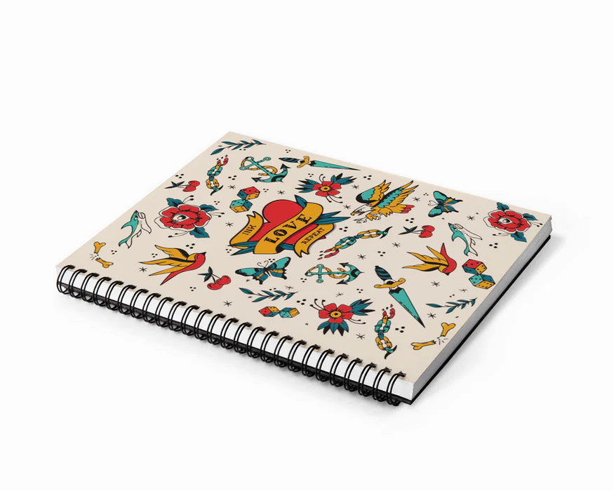 Retro 51 Ink-Love-Repeat Medium Spiral Sketchbook