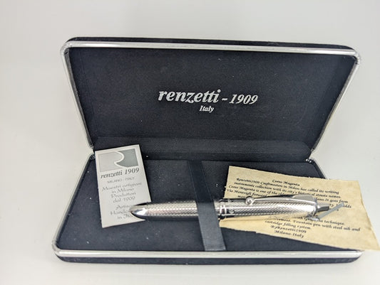 Renzetti 1909 Chrome Guilloche Ballpoint Pen