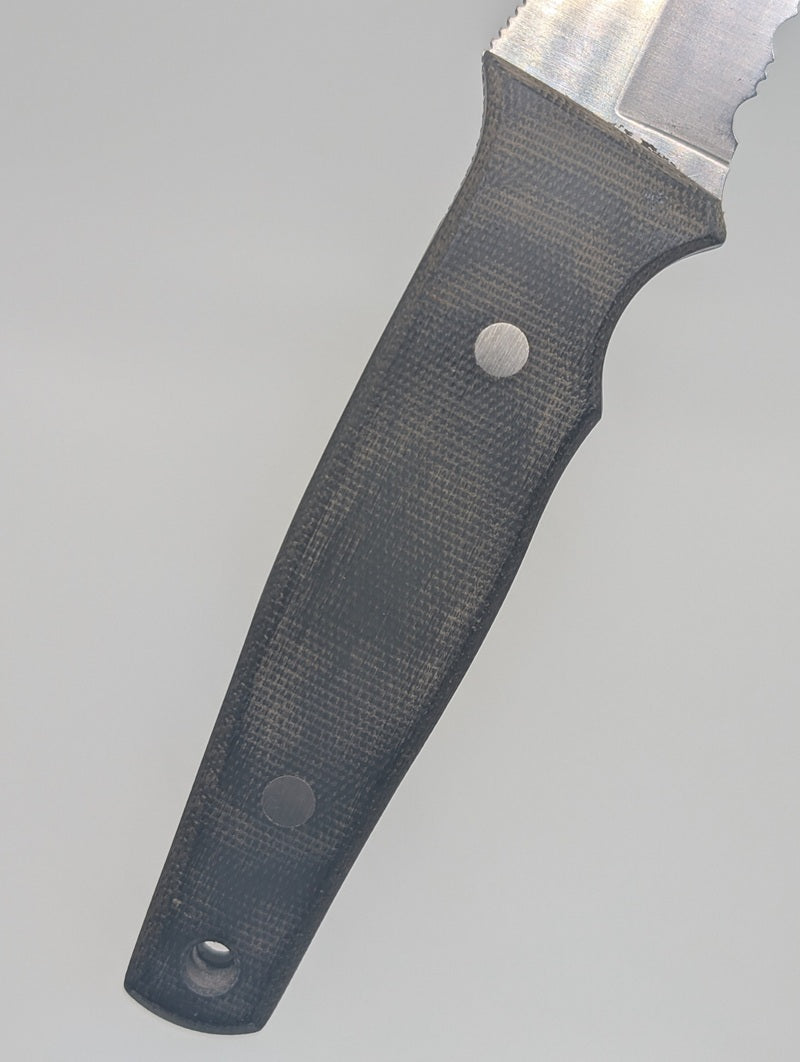 *Consignment* Robert Terzuola “Cuda” 154CM Partial Serrated Fixed Blade Knife