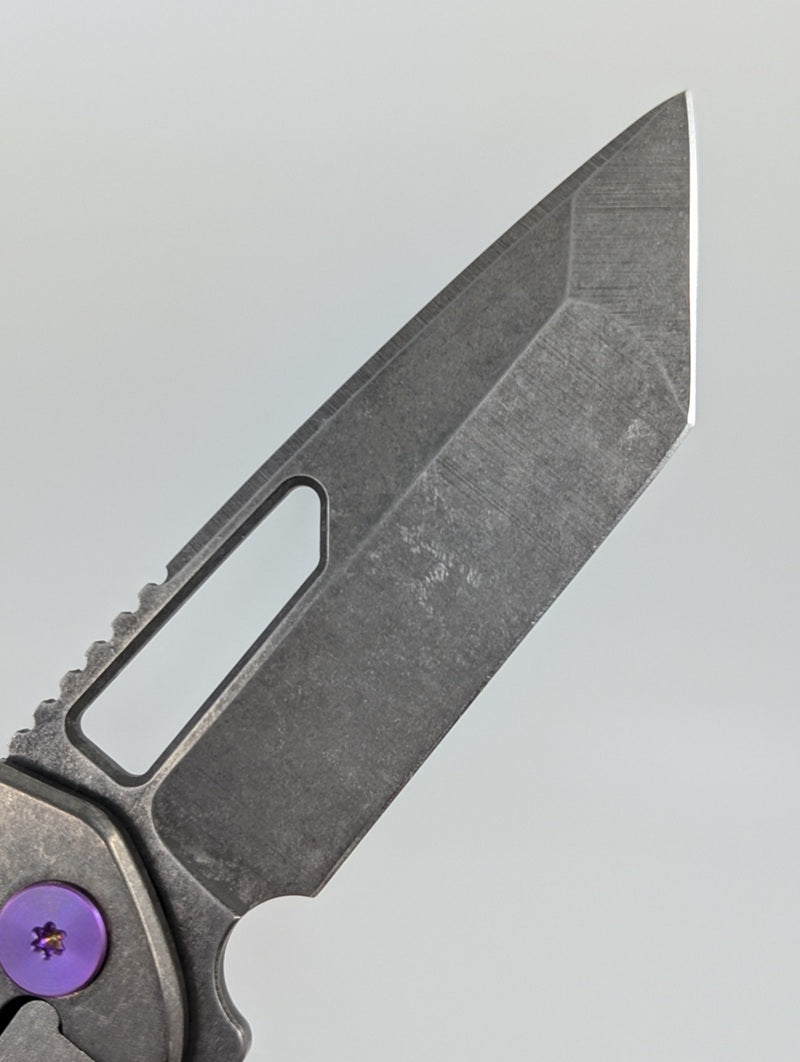 *Consignment* Rosie's Rippers Custom Mini Reaper Camo Carbon Acidwashed Elmax Framelock Folding Knife