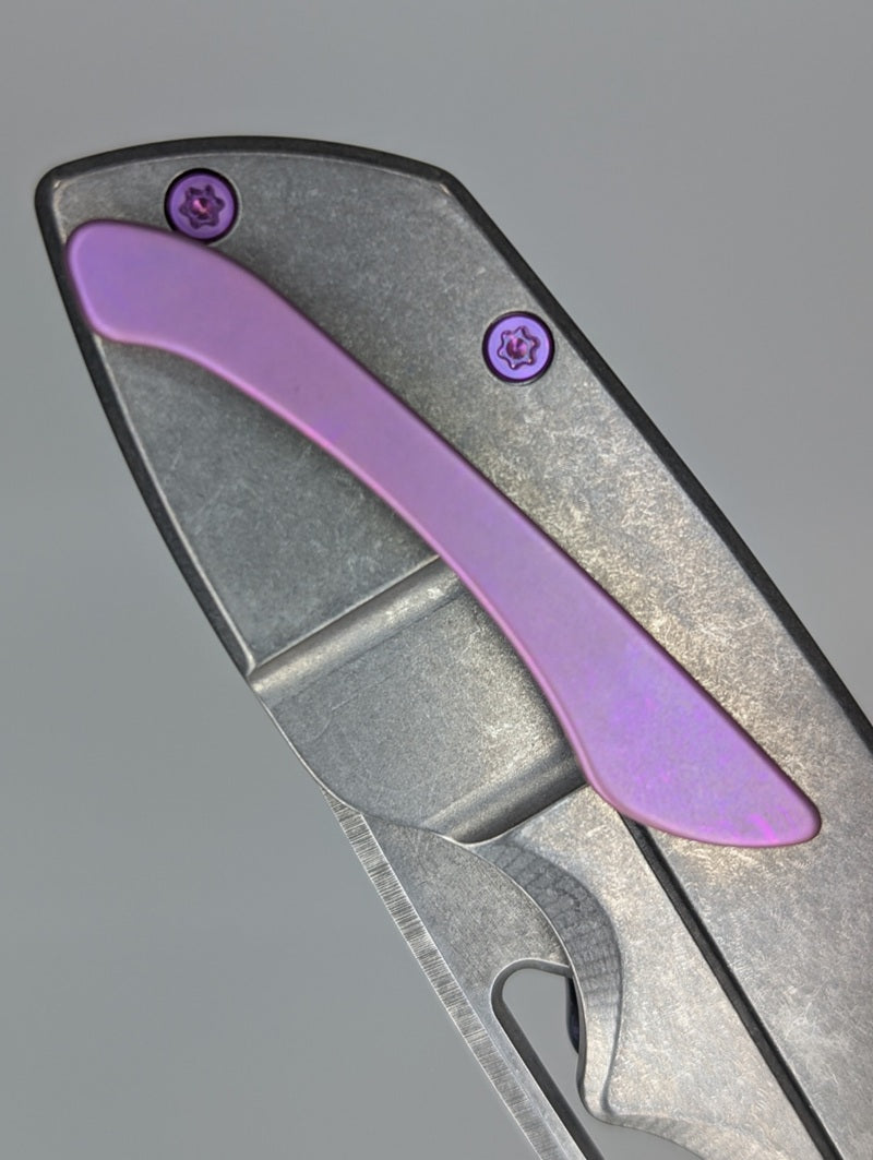 *Consignment* Rosie's Rippers Custom Mini Reaper Camo Carbon Acidwashed Elmax Framelock Folding Knife