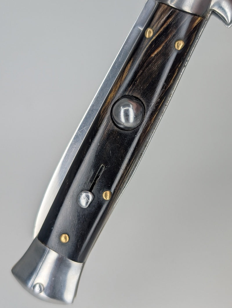 *Consignment* Rostfrei Italian Stiletto Horn Handle Auto Folding Knife