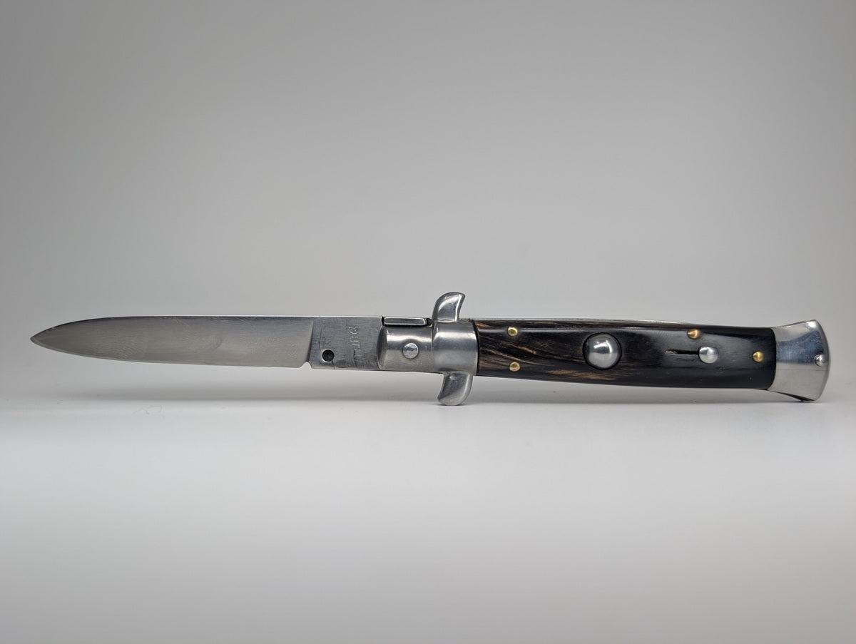 *Consignment* Rostfrei Italian Stiletto Horn Handle Auto Folding Knife