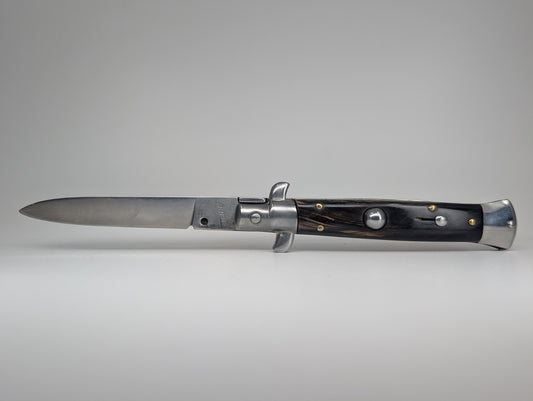 *Consignment* Rostfrei Italian Stiletto Horn Handle Auto Folding Knife