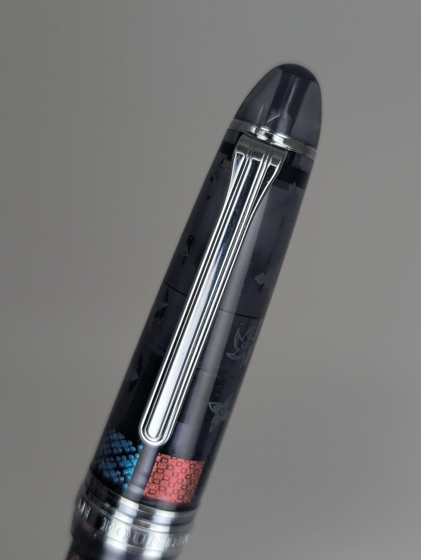 Sailor 1911L Ninja Maki-e Fountain Pen - Tsuki 21k Gold Medium Nib