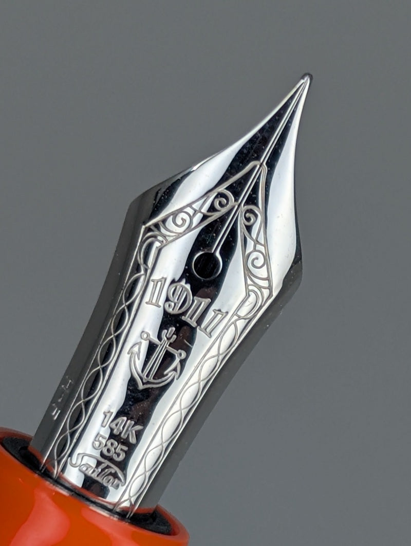 Sailor 1911S Royal Tangerine Fountain Pen 14k Gold Nib