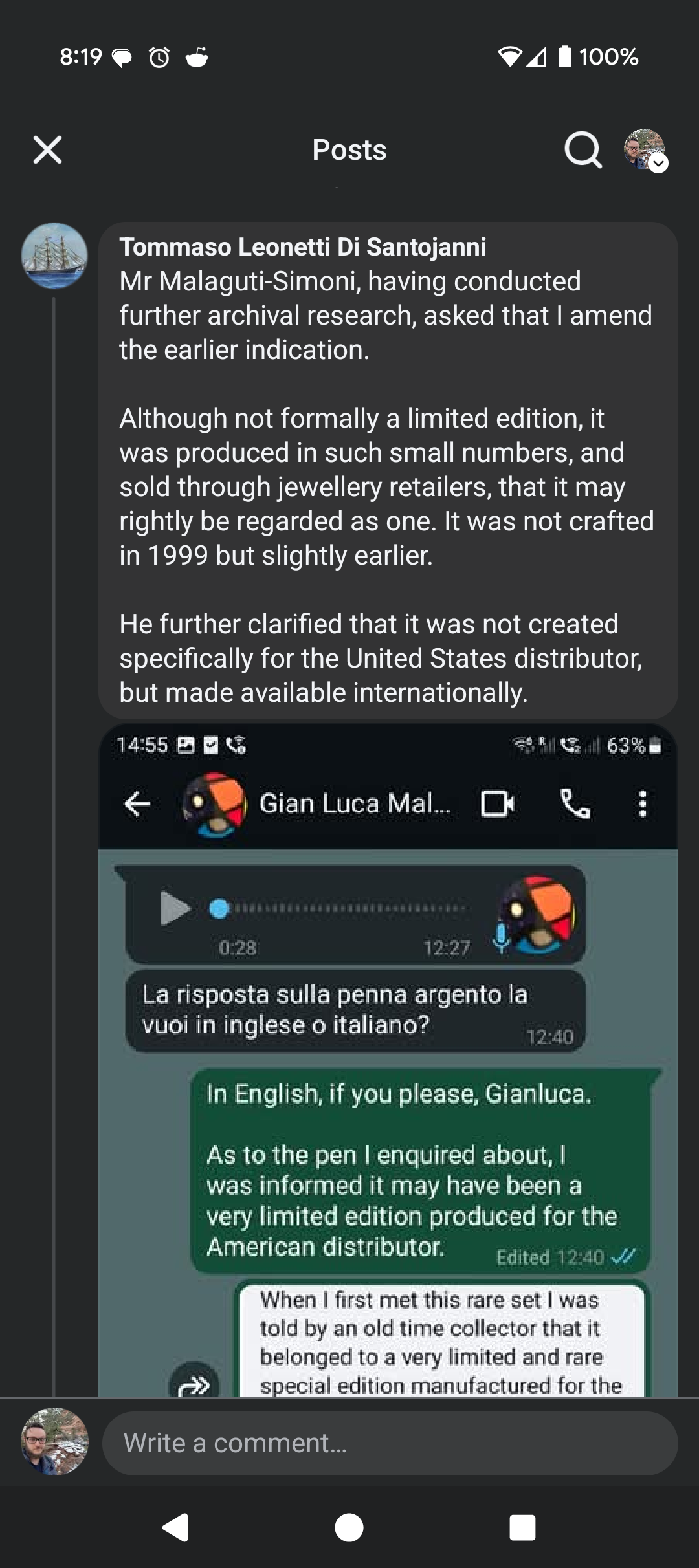 *Consignment* - OMAS Sterling Silver Pen Set - JCK Las Vegas Special Edition