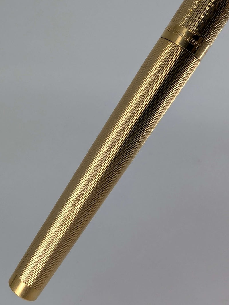 *Consignment* Sheaffer USA Gold Electroplated Vintage Fountain Pen 14k Nib / Rollerball Pen Set