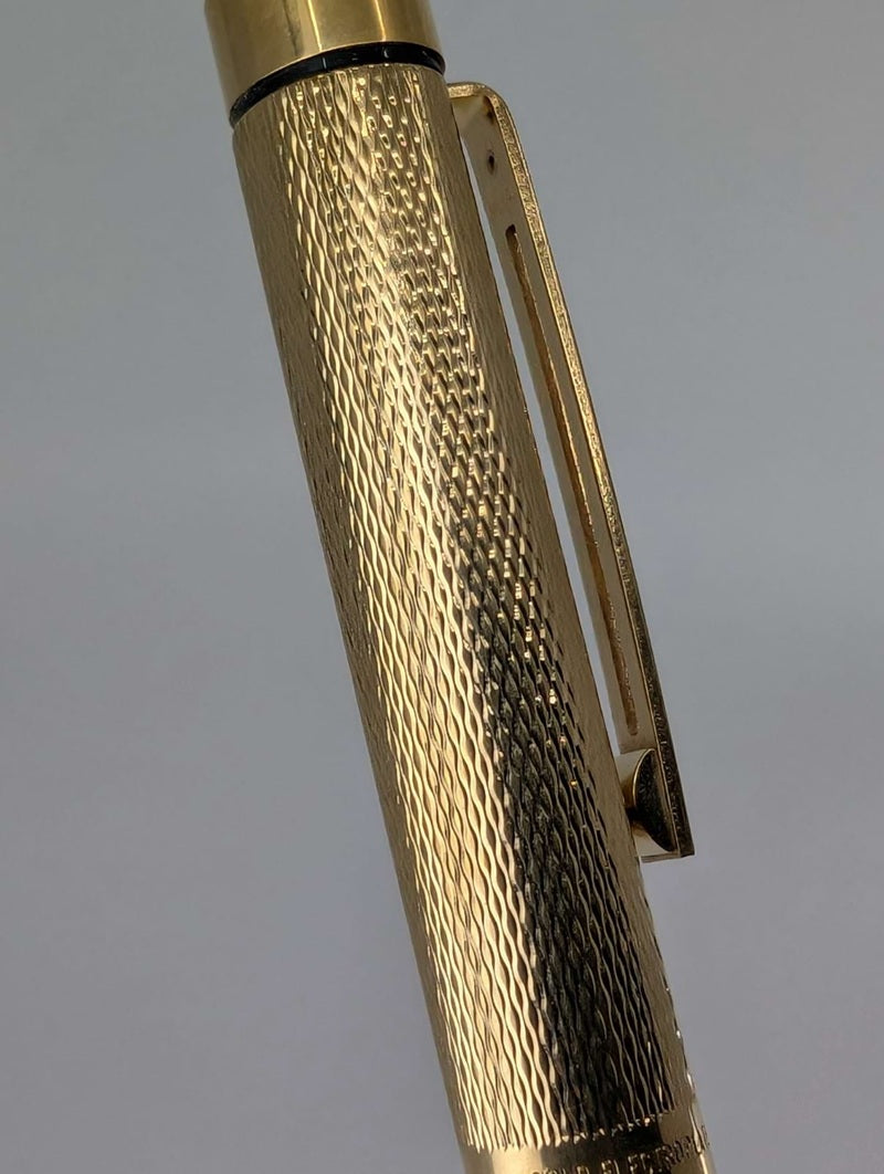 *Consignment* Sheaffer USA Gold Electroplated Vintage Fountain Pen 14k Nib / Rollerball Pen Set