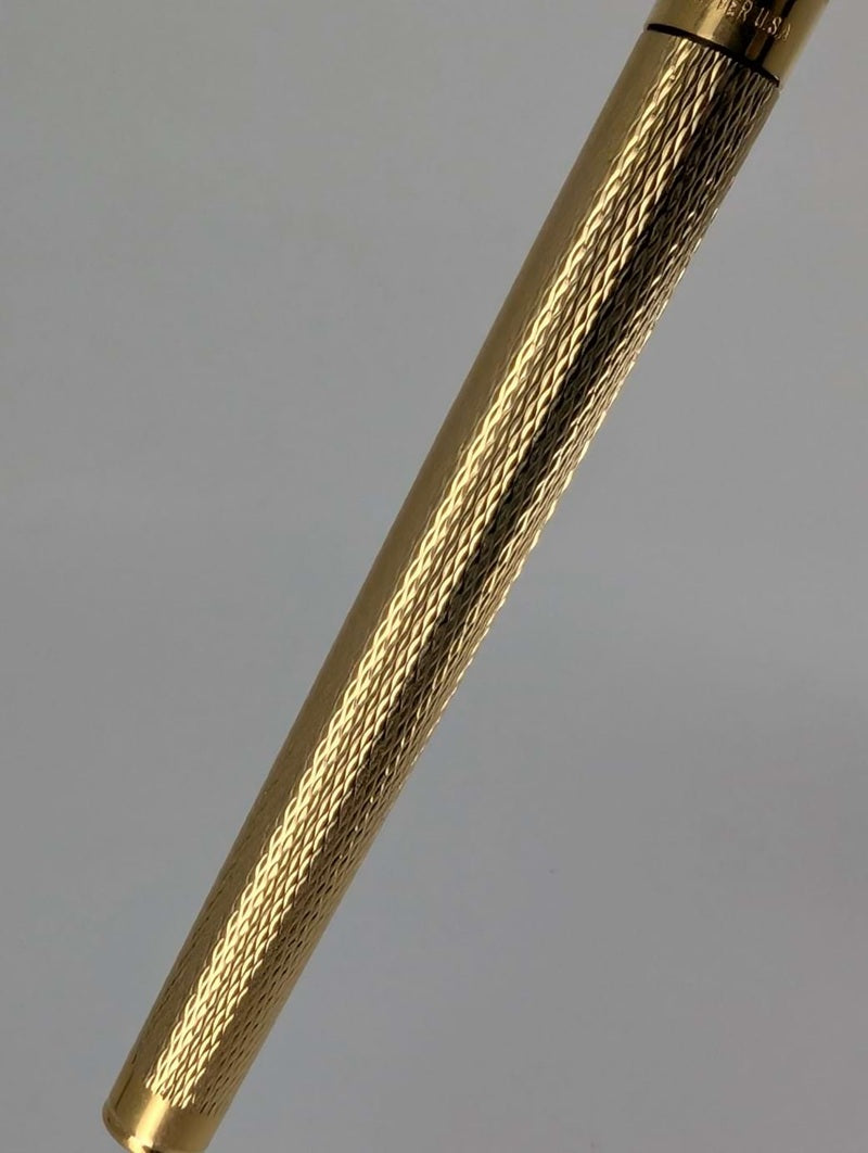 *Consignment* Sheaffer USA Gold Electroplated Vintage Fountain Pen 14k Nib / Rollerball Pen Set