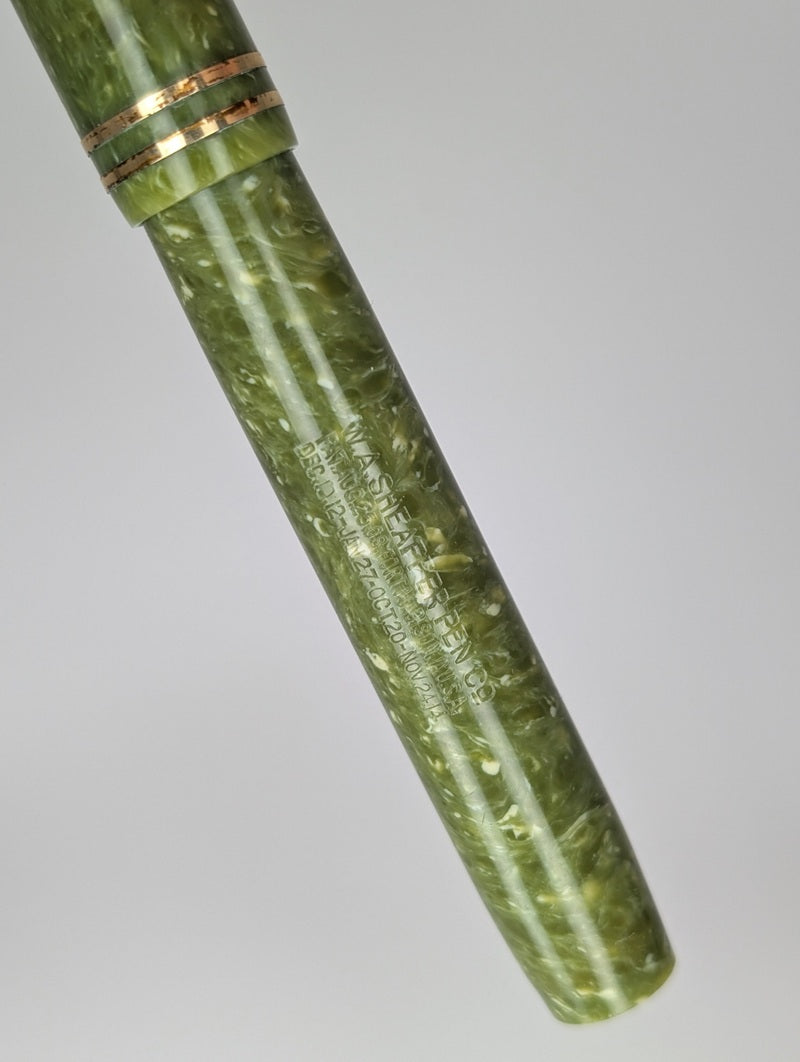 *Consignment* Sheaffer 1920's Flat Top Jade Fountain Pen Steel Fine Nib