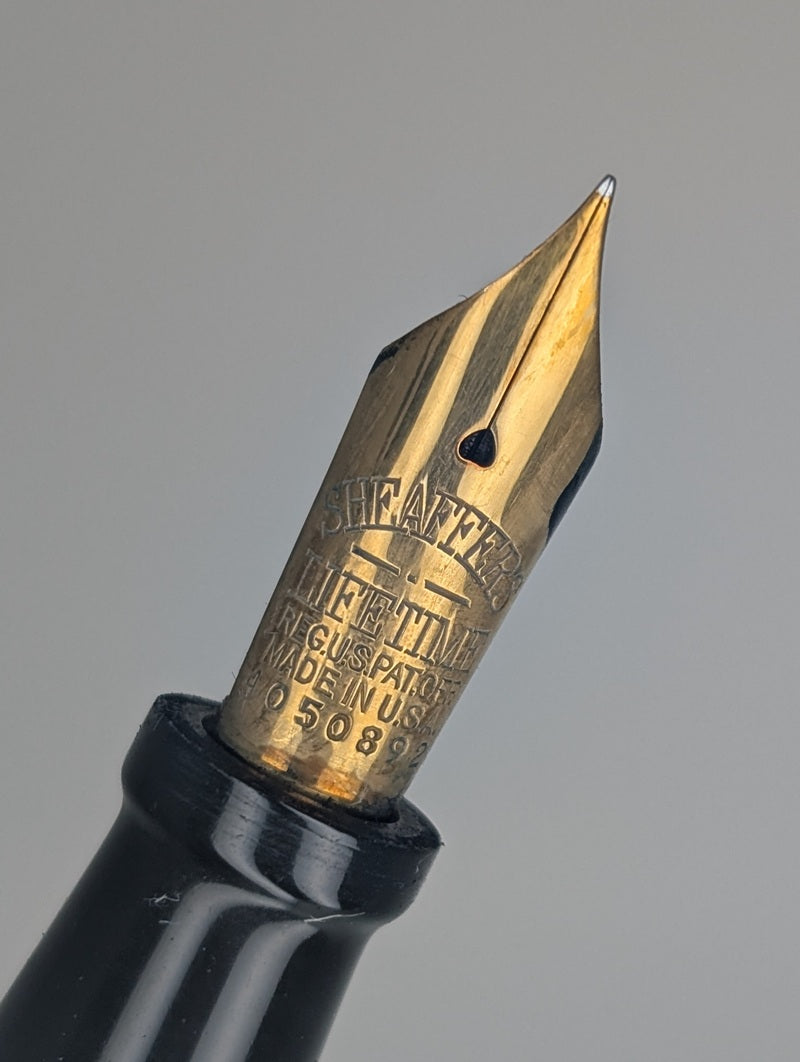 *Consignment* Vintage Sheaffer Senior "Flat top" Jade Lever Fill Fountain Pen