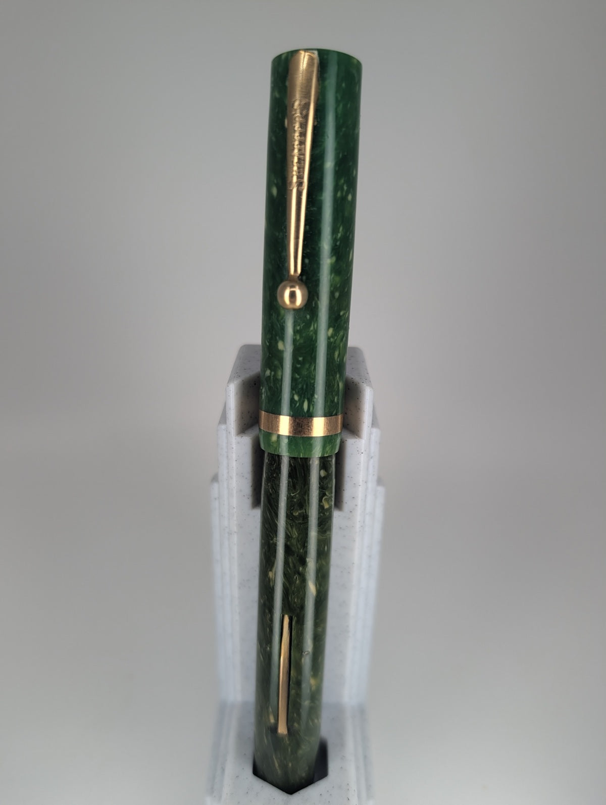 *Consignment* Vintage Sheaffer Senior "Flat top" Jade Lever Fill Fountain Pen