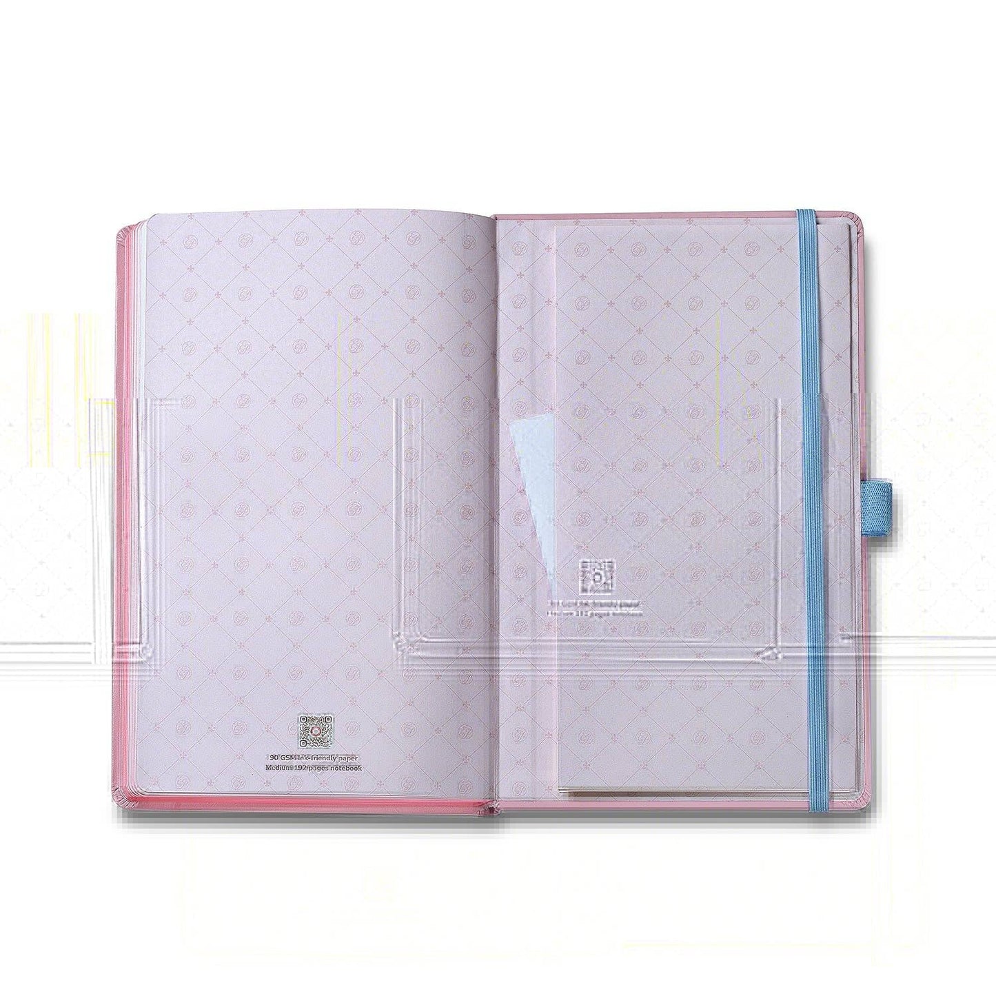 Sheaffer Emily In Paris Special Edition Eiffel Tower A5 Pink Notebook Open notebook back cover pocket 