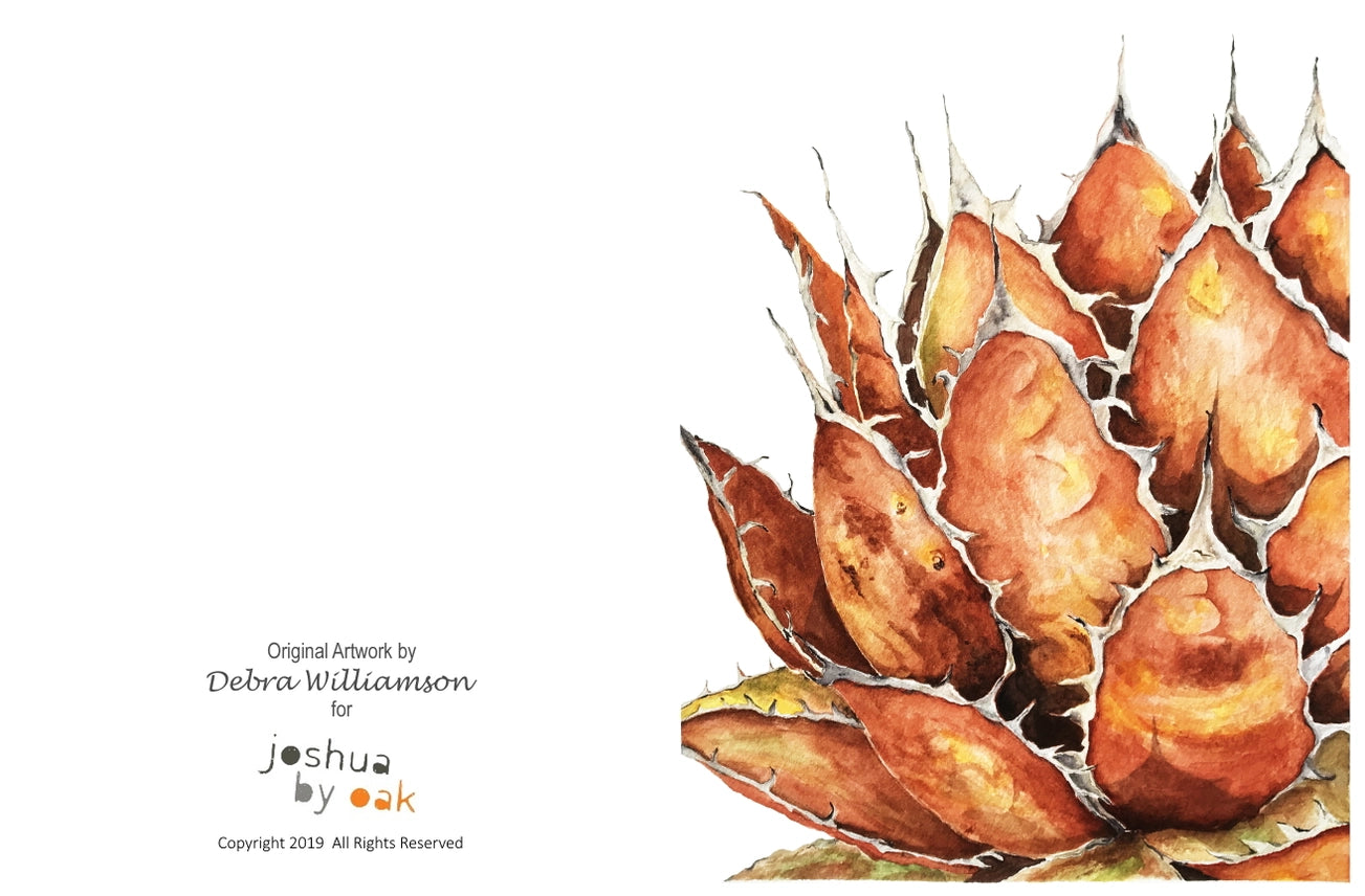 Illustration of a cluster of brown agave plants on a white background