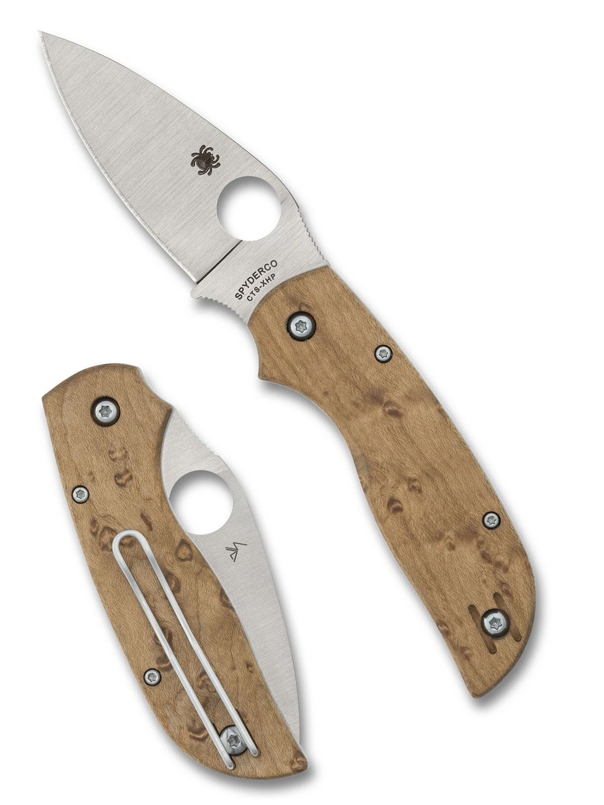 Spyderco Chapparal Slipit Birdseye Maple Slip Joint Pocket Knife