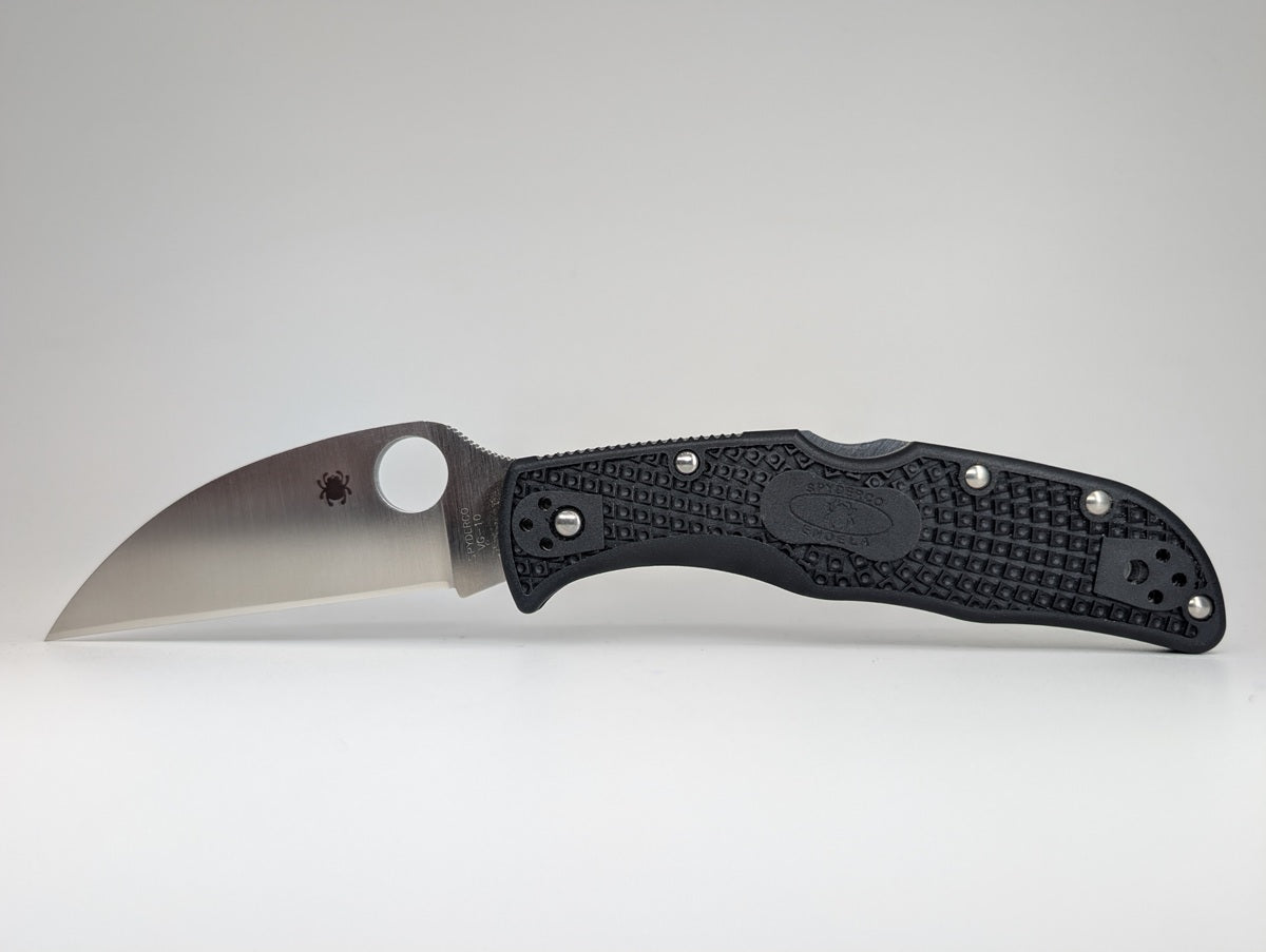 *Consignment* Spyderco Endela Black VG-10 Wharncliffe Back Lock Folding Knife