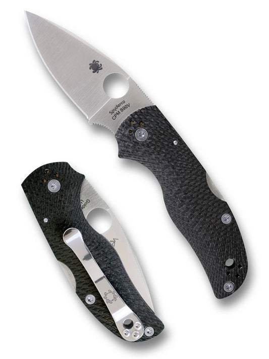 Spyderco Native 5 Fluted Carbon Fiber S90V Back Lock Folding Knife
