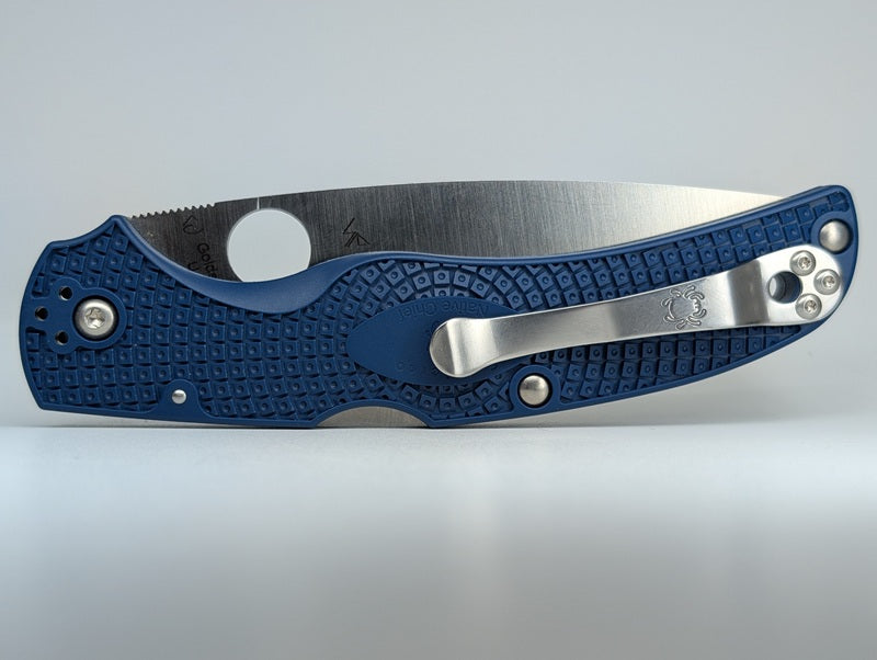 *Consignment* Spyderco Native Chief Blue Backlock Folding Knife