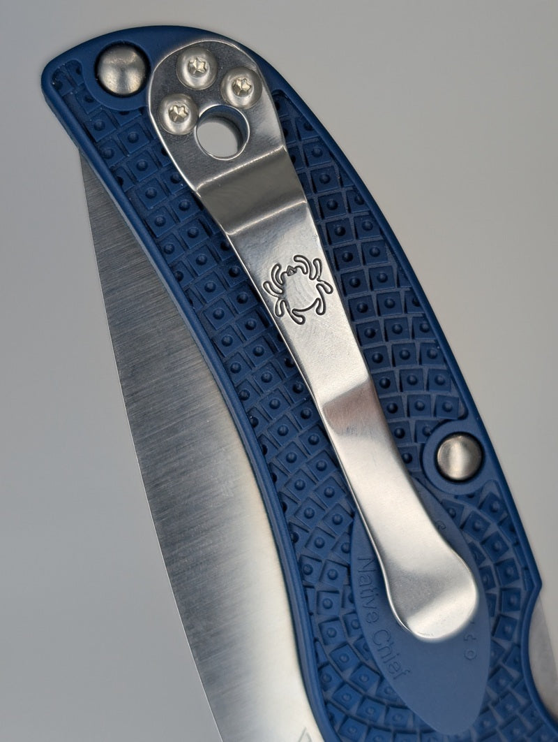 *Consignment* Spyderco Native Chief Blue Backlock Folding Knife