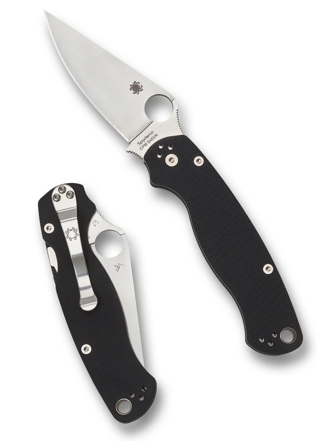 Spyderco Para Military 2 Black G10 S45VN Compression Lock Folding Knife