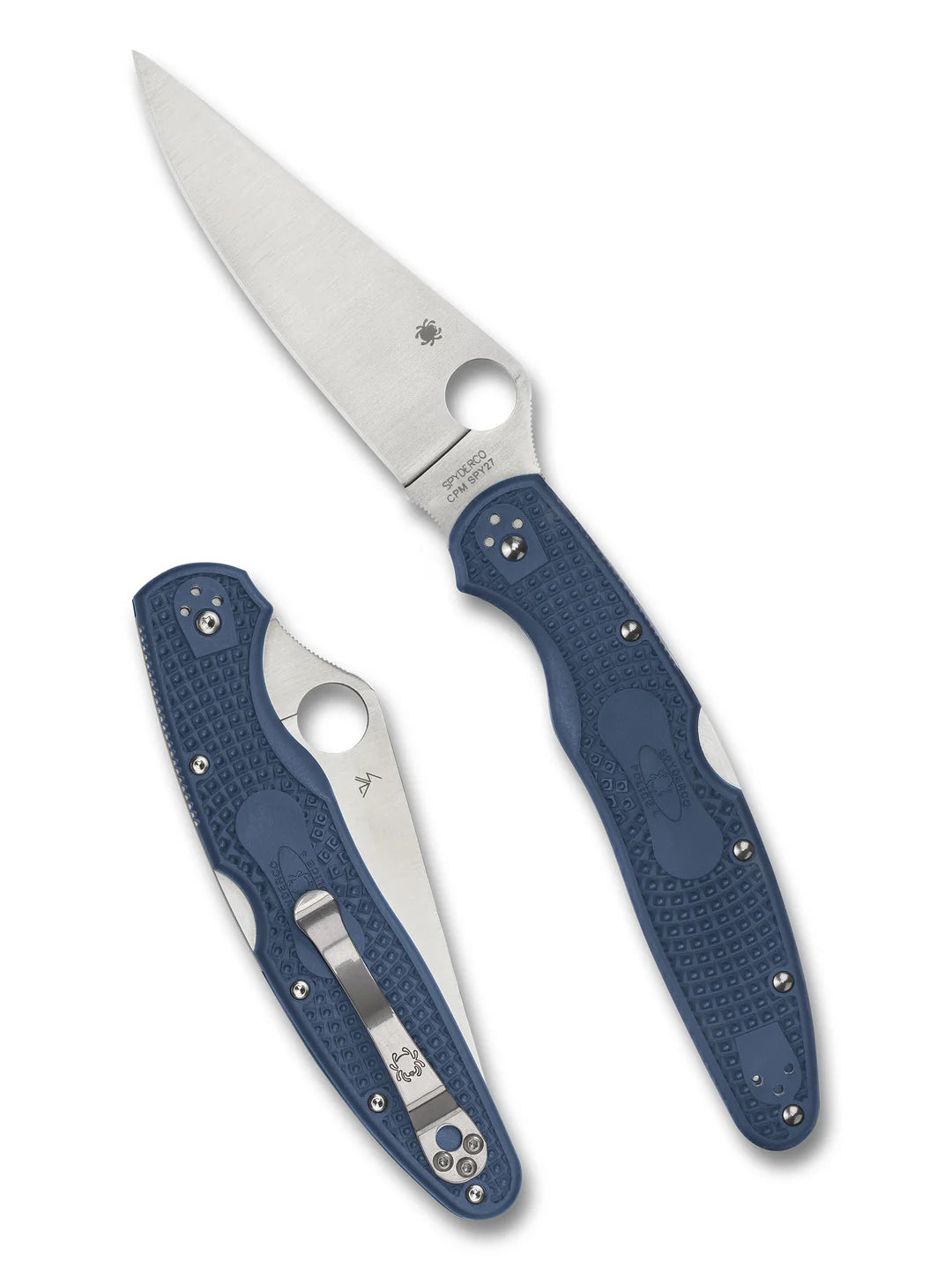 Spyderco Police 4 Lightweight Cobalt Blue Spy27 Back Lock Folding Knife