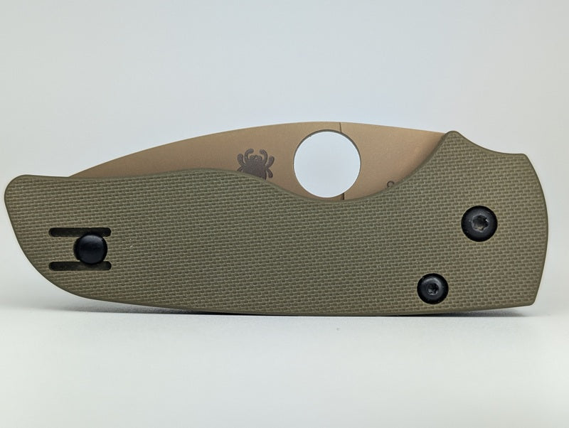*Consignment* Spyderco x REC Exclusive Lil' Native OD Green G-10 Compression Lock Folding Knife
