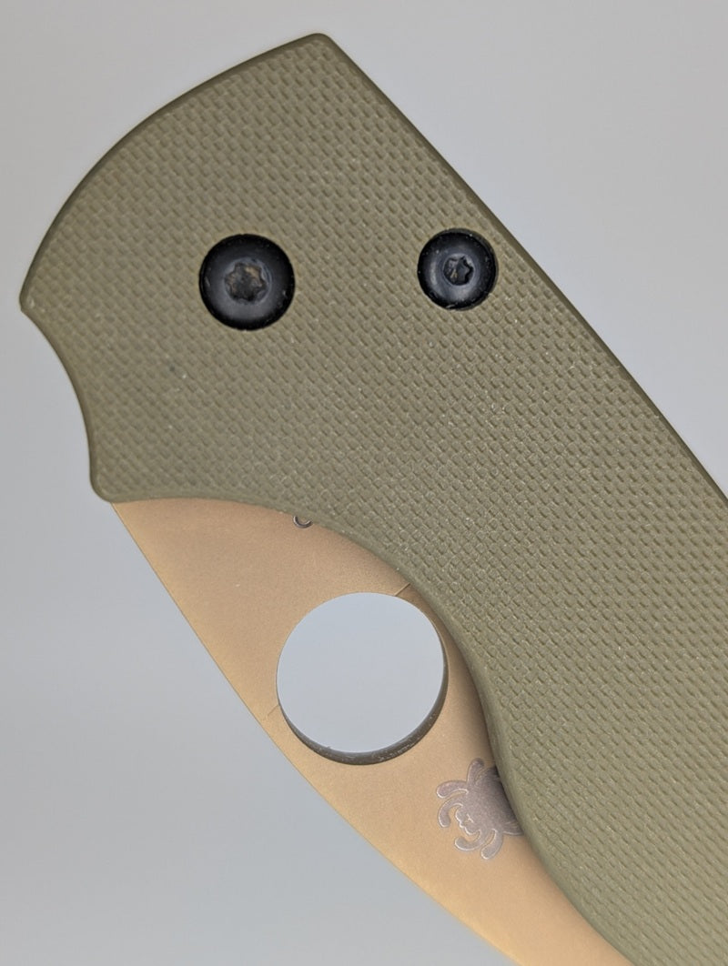 *Consignment* Spyderco x REC Exclusive Lil' Native OD Green G-10 Compression Lock Folding Knife