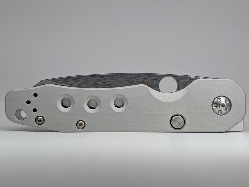 *Consignment* Spyderco Smock Raw Aluminum CRU-WEAR Compression Lock Folding Knife