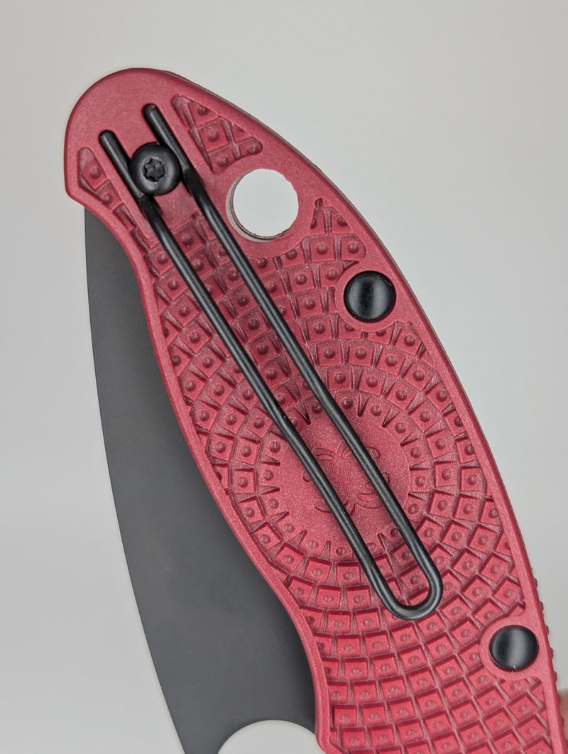 *Consignment* Spyderco x St. Nick's Knives Matrix 2 Red / Black CPM4V DLC Folding Knife