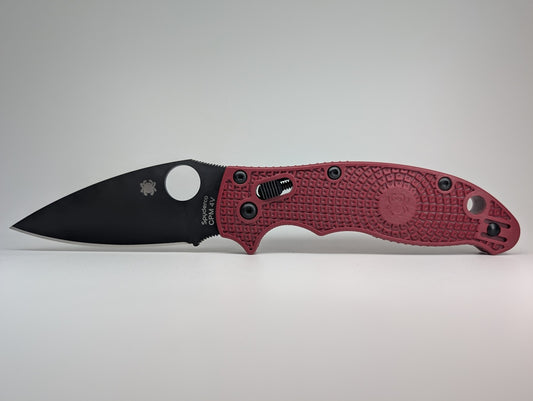 *Consignment* Spyderco x St. Nick's Knives Matrix 2 Red / Black CPM4V DLC Folding Knife