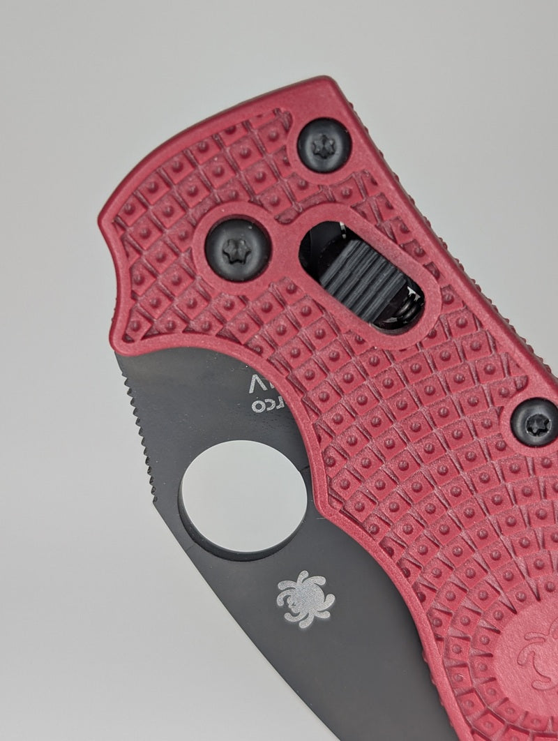 *Consignment* Spyderco x St. Nick's Knives Matrix 2 Red / Black CPM4V DLC Folding Knife