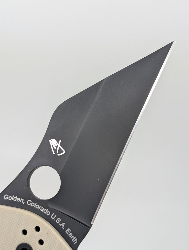 *Consignment* Spyderco Yojimbo 2 Black / Tan Compression Lock Folding Knife