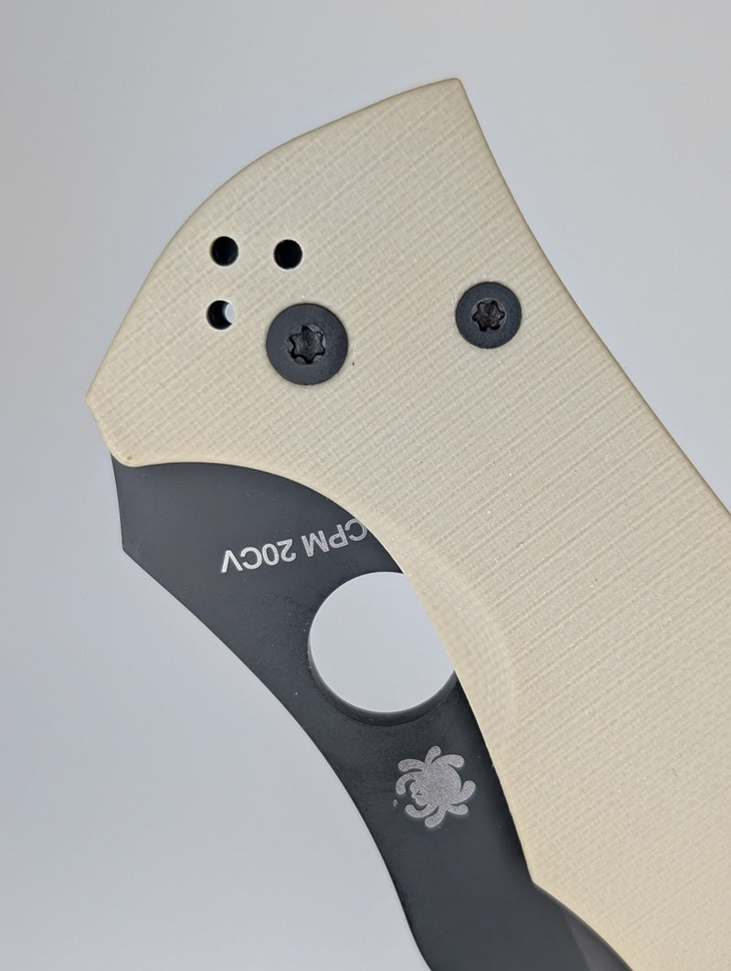 *Consignment* Spyderco Yojimbo 2 Black / Tan Compression Lock Folding Knife