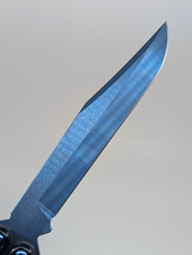 *Consignment* Squid Industries Krake Raken V3 Sapphire Bowie Black Live Blade Balisong