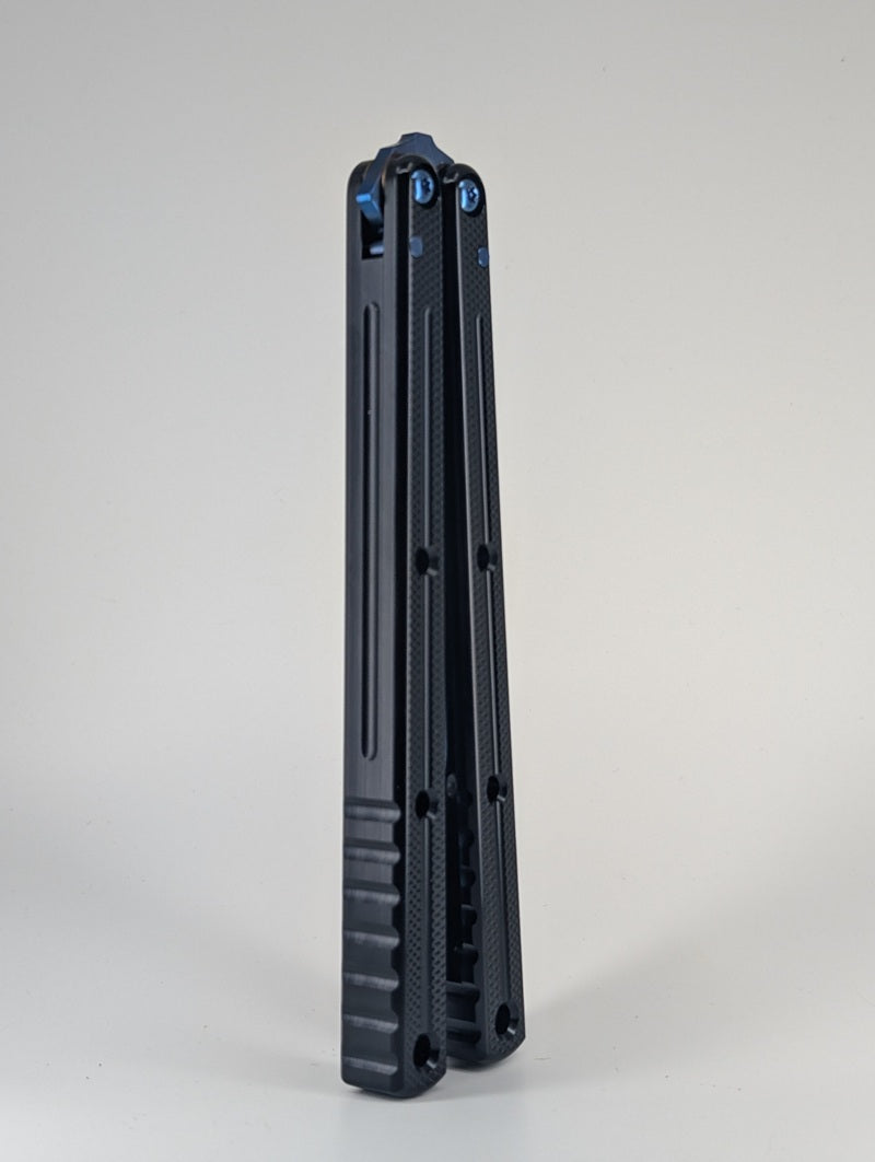 *Consignment* Squid Industries Krake Raken V3 Sapphire Bowie Black Live Blade Balisong