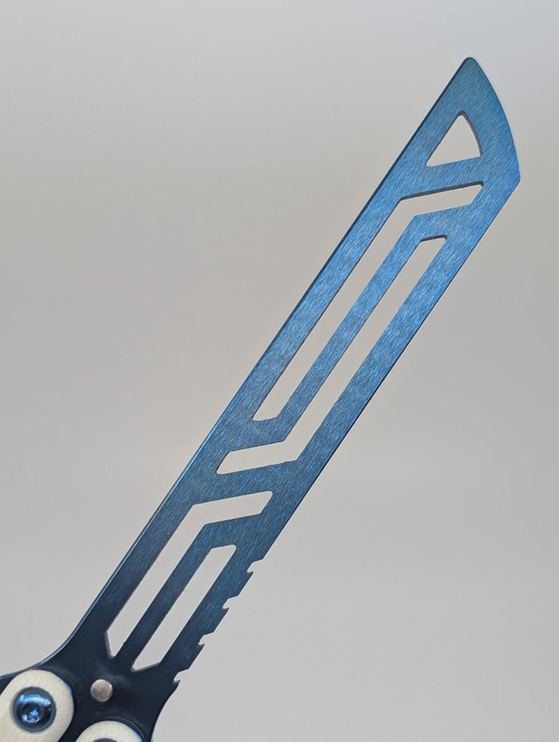 *Consignment* Squid Industries Nautilus V2 Winter Sapphire Blue Balisong Trainer