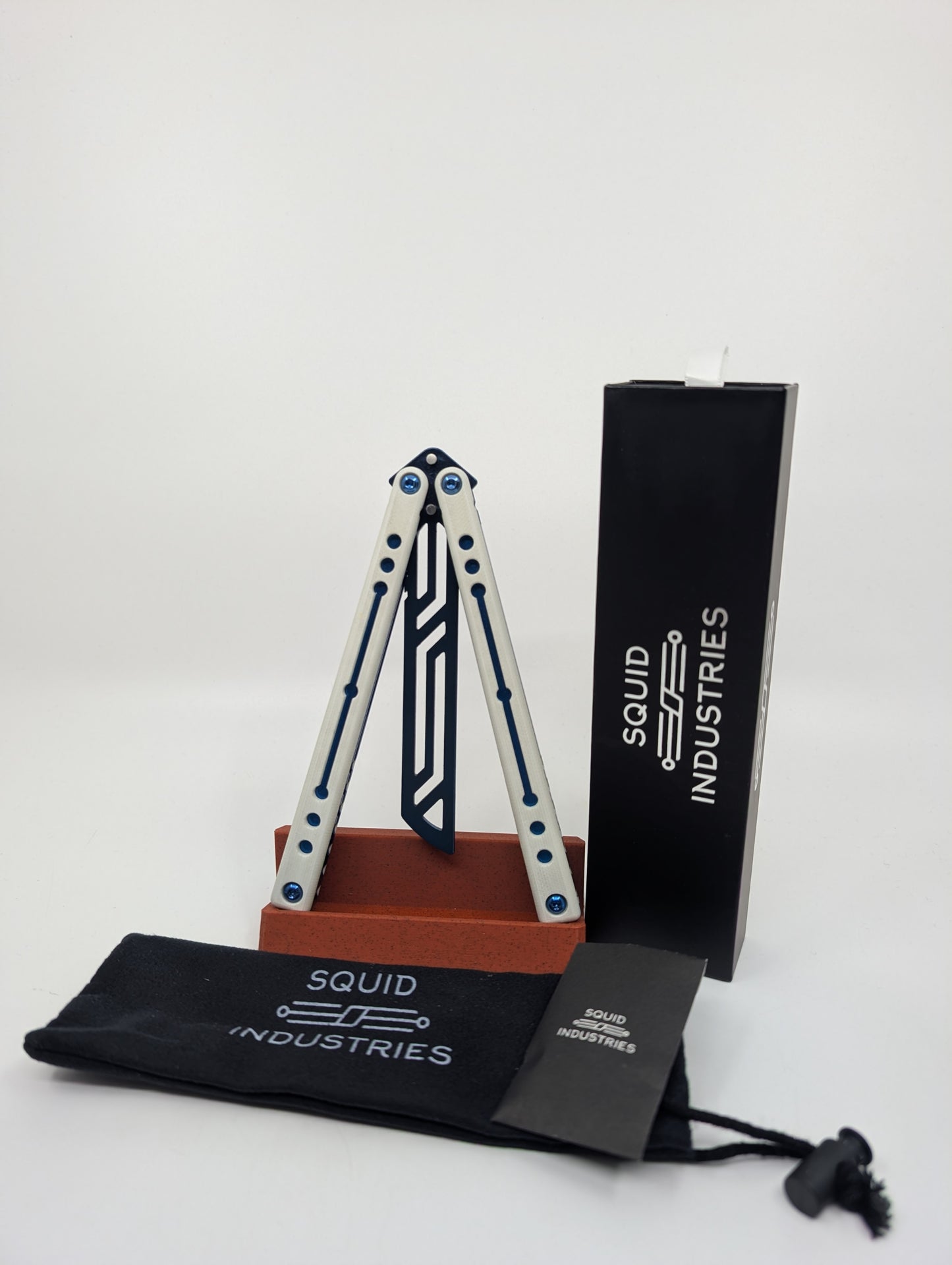 *Consignment* Squid Industries Nautilus V2 Winter Sapphire Blue Balisong Trainer