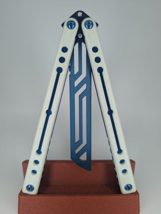 *Consignment* Squid Industries Nautilus V2 Winter Sapphire Blue Balisong Trainer