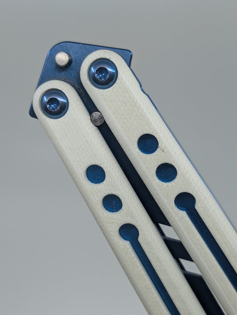 *Consignment* Squid Industries Nautilus V2 Winter Sapphire Blue Balisong Trainer
