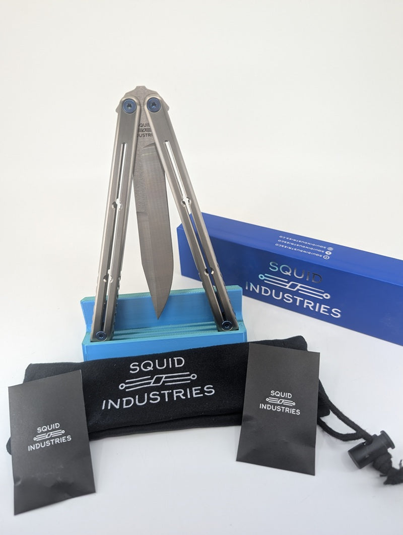 *Consignment* Squid Industries Ti Krake Raken Live Blade Balisong ...