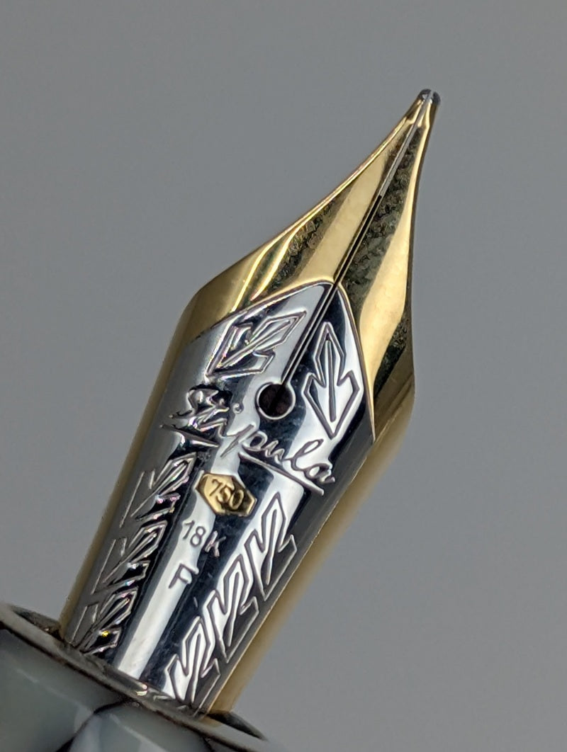 *Consignment* Stipula Leonardo DaVinci Cracked Ice Capless Fountain Pen