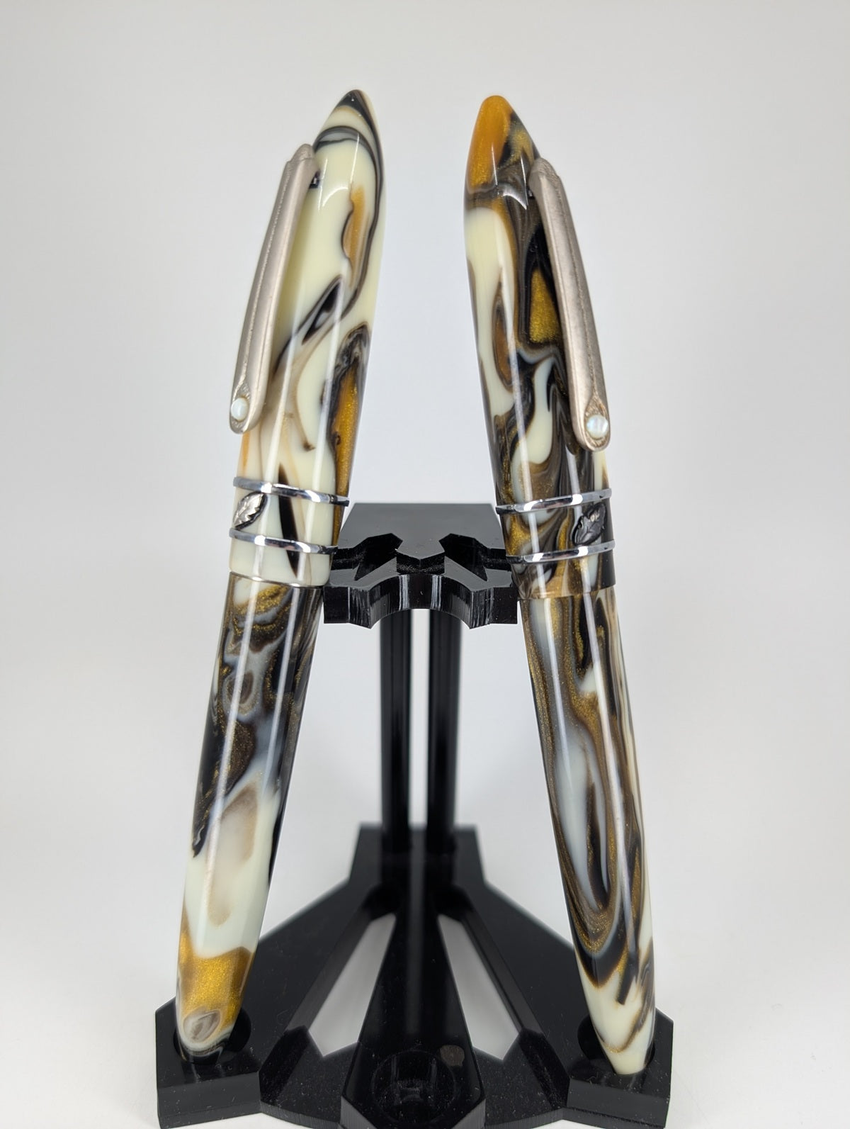 Pyritre Pen *Consignment* Stipula Model-T Pyrite Fountain Pen / Rollerball Pen Set ...