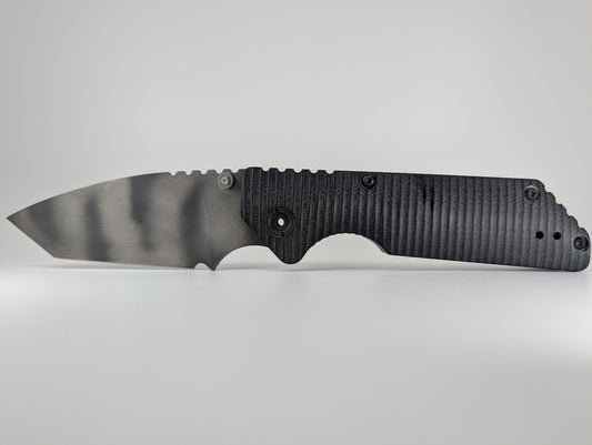 *Consignment* AR Groove Black G10 w/ Tiger Camo Blade Linerlock Folding Knife