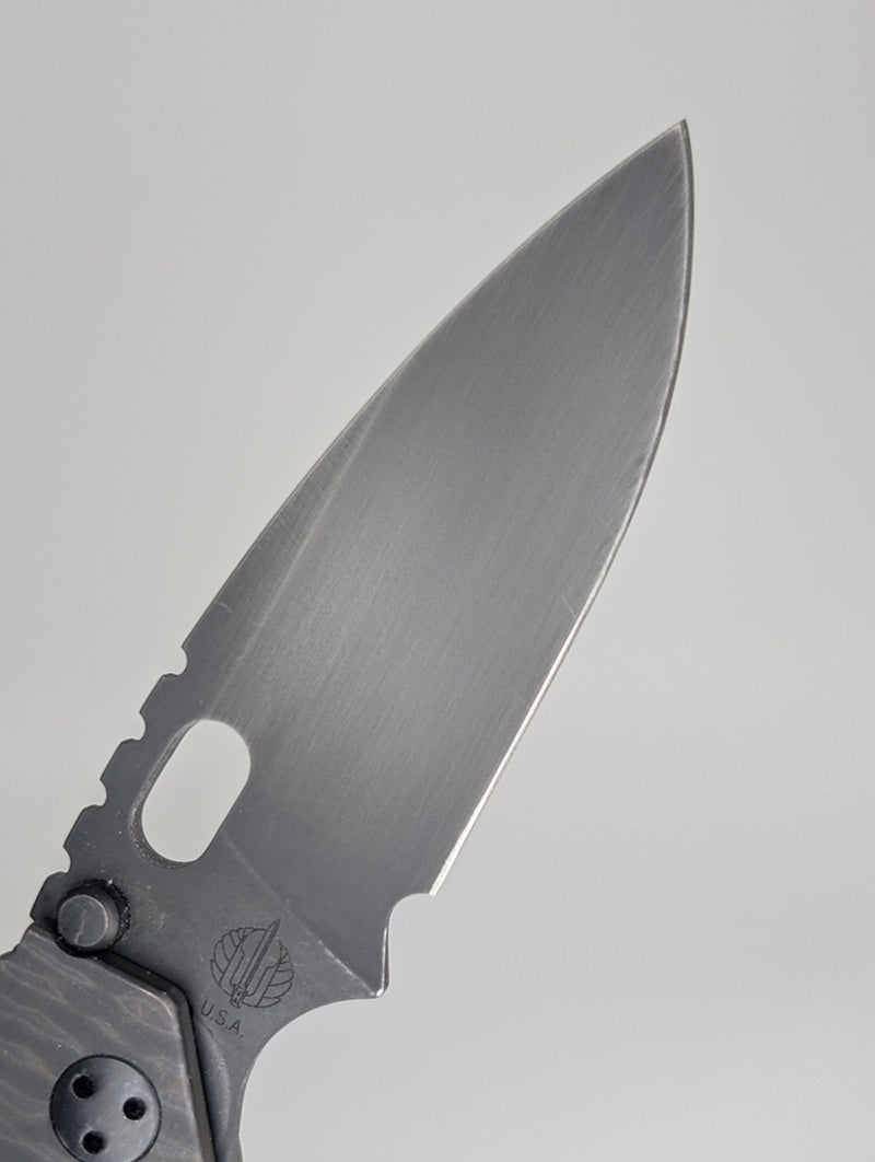 *Consignment* Strider Mini OD Green G10 / Titanium Tiger Camo Framelock Folding Knife