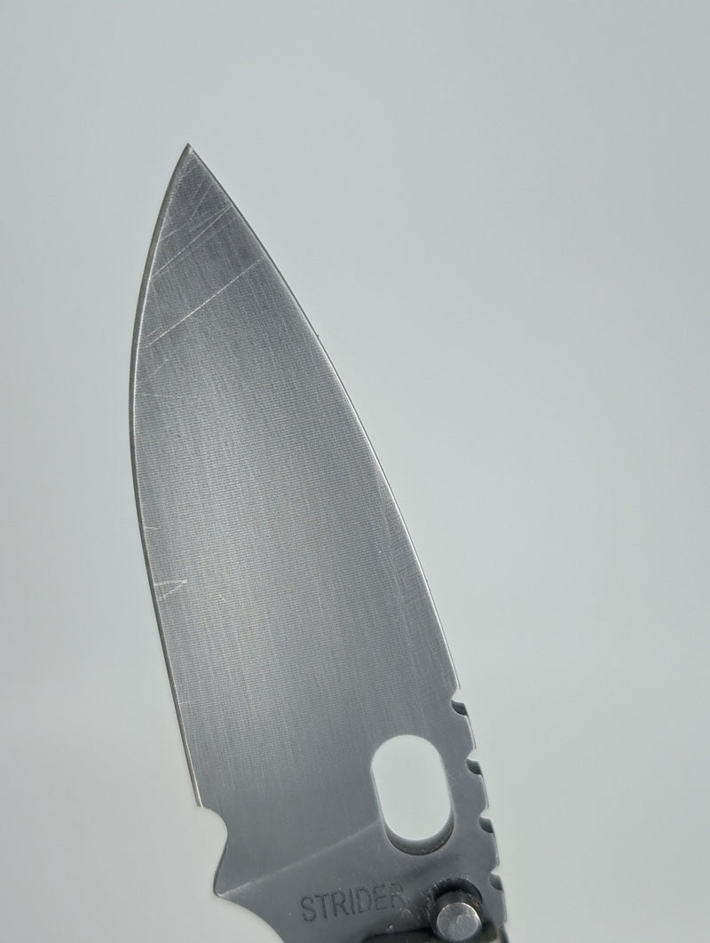 *Consignment* Strider Mini OD Green G10 / Titanium Tiger Camo Framelock Folding Knife