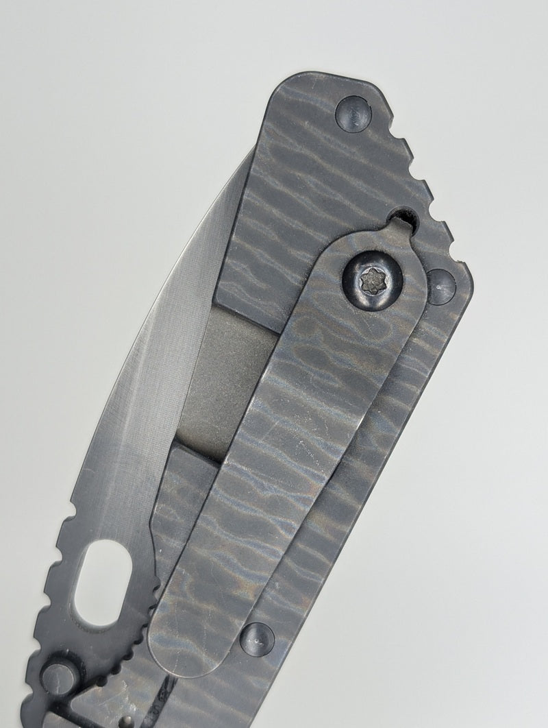 *Consignment* Strider Mini OD Green G10 / Titanium Tiger Camo Framelock Folding Knife