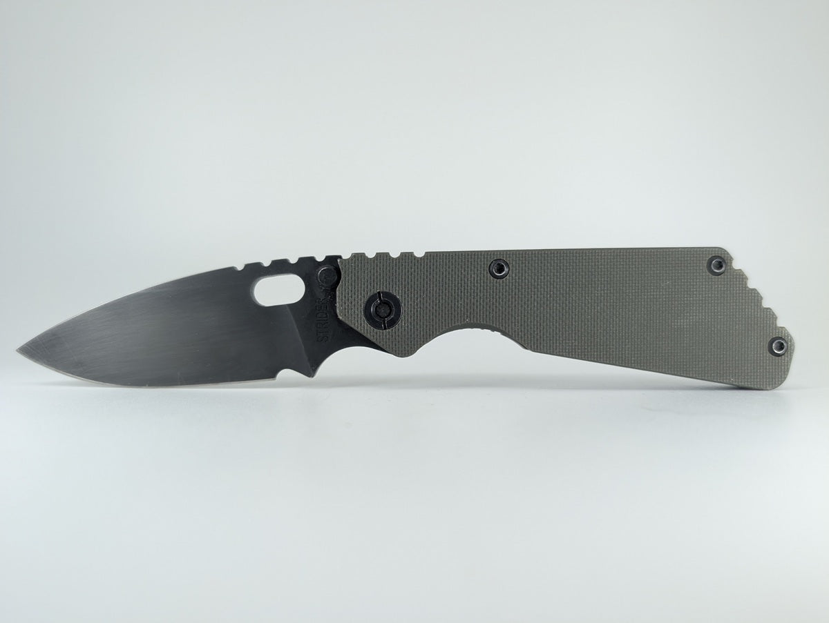 *Consignment* Strider Mini OD Green G10 / Titanium Tiger Camo Framelock Folding Knife