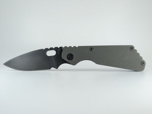 *Consignment* Strider Mini OD Green G10 / Titanium Tiger Camo Framelock Folding Knife